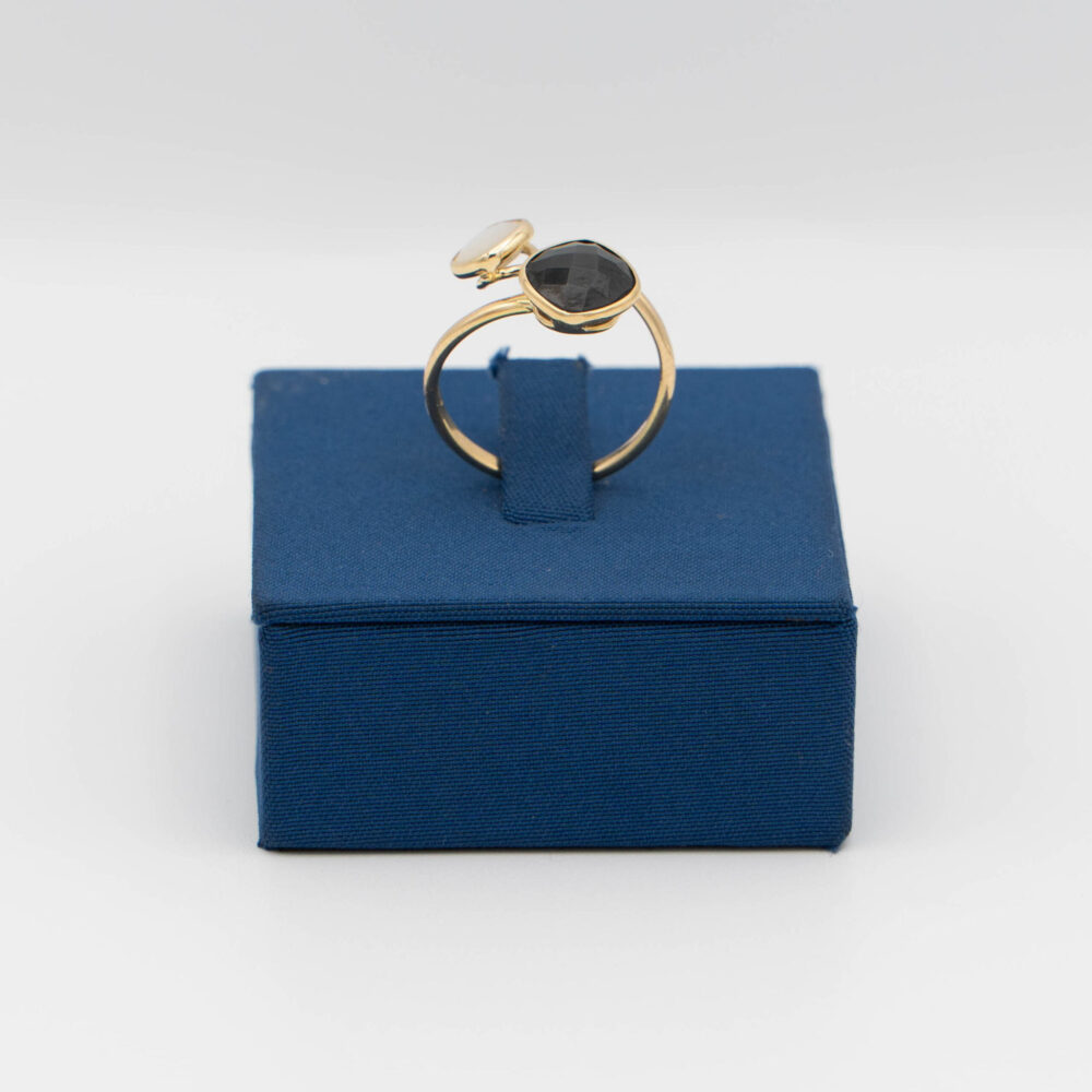 Anello Oro Giallo e Pietre Naturali 30