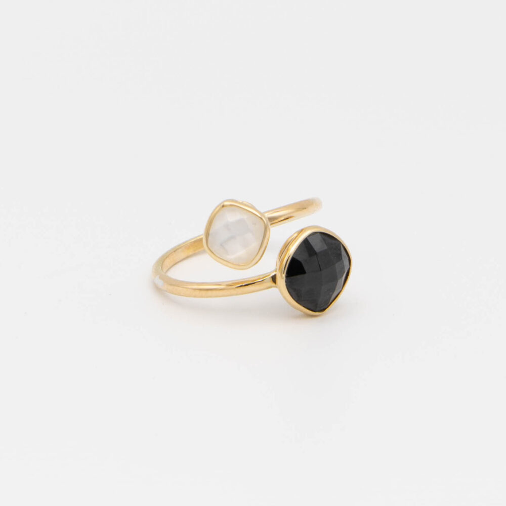 Anello Oro Giallo e Pietre Naturali 30