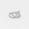 Anello Oro bianco e zirconi 38
