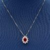 Collana rubino con diamanti