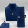 Orecchini rubino con diamanti