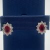 Orecchini rubino con diamanti